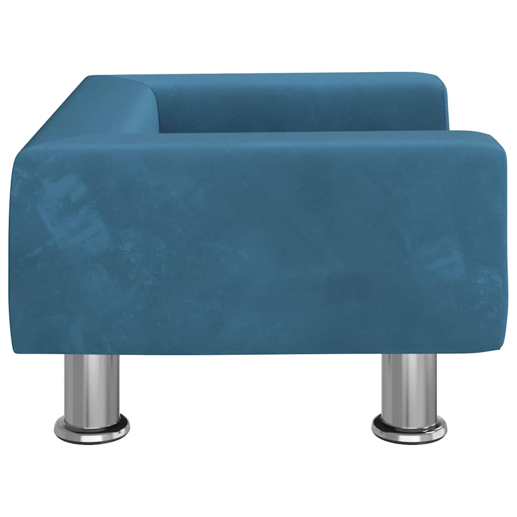 Hondenmand 50x40x26,5 cm fluweel blauw is nu te koop bij PeponiXL, paradijselijk wonen!