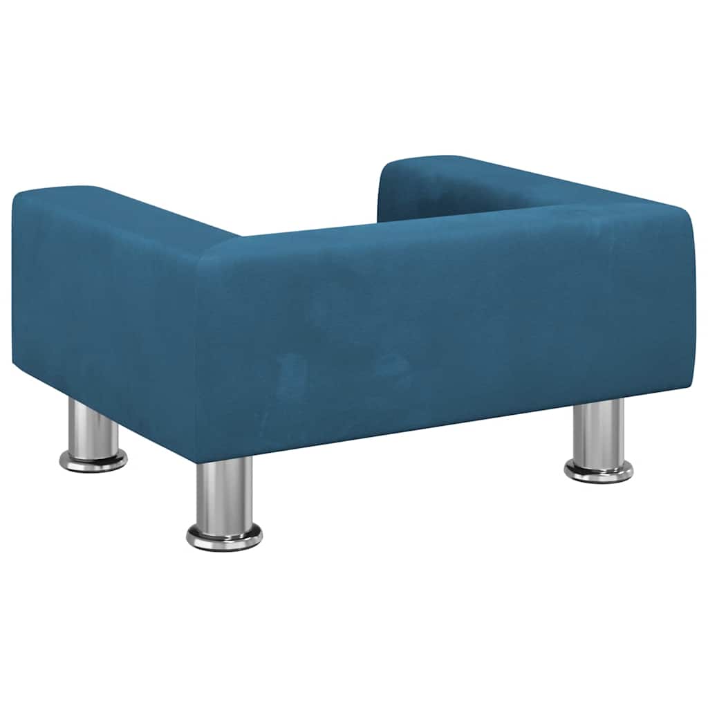 Hondenmand 50x40x26,5 cm fluweel blauw is nu te koop bij PeponiXL, paradijselijk wonen!