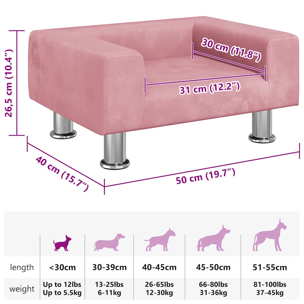 Hondenmand 50x40x26,5 cm fluweel roze is nu te koop bij PeponiXL, paradijselijk wonen!