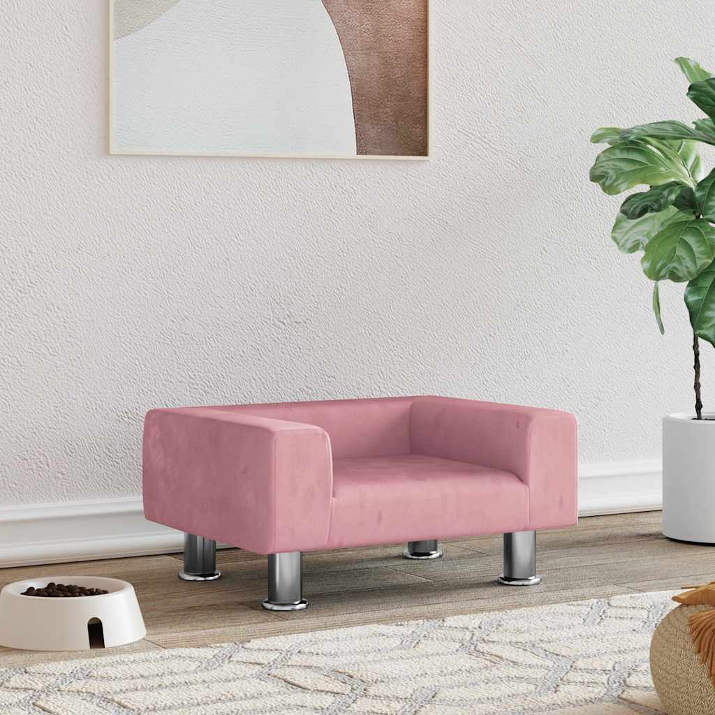 Hondenmand 50x40x26,5 cm fluweel roze is nu te koop bij PeponiXL, paradijselijk wonen!