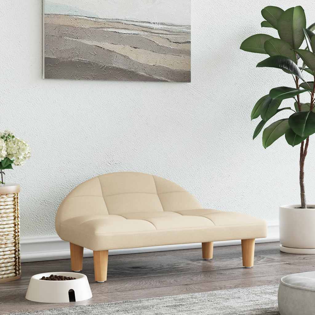 Hondenmand 70x52x30 cm stof crèmekleurig is nu te koop bij PeponiXL, paradijselijk wonen!