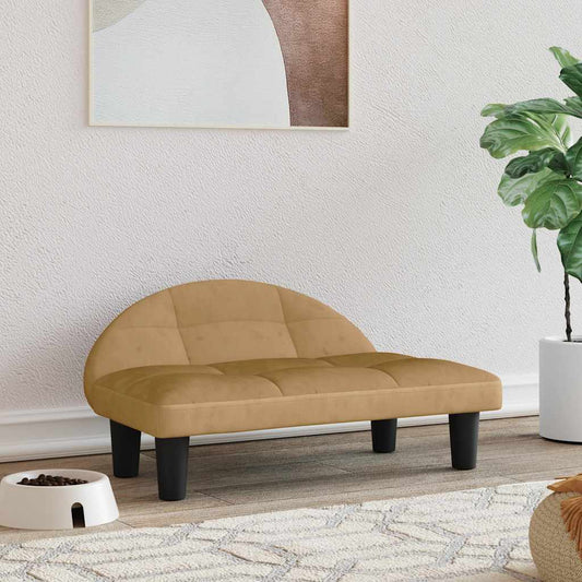 Hondenmand 70x52x30 cm fluweel bruin is nu te koop bij PeponiXL, paradijselijk wonen!