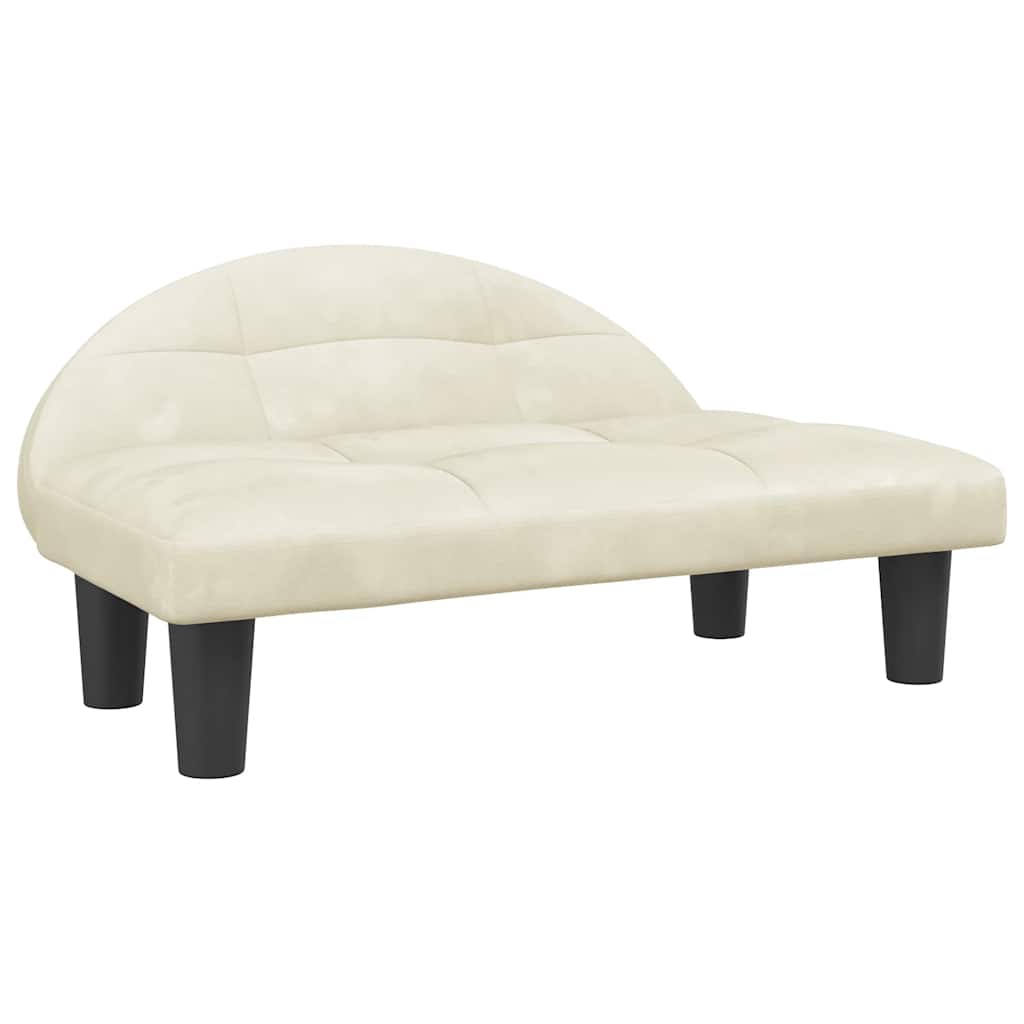 Hondenmand 70x52x30 cm fluweel crèmekleurig is nu te koop bij PeponiXL, paradijselijk wonen!