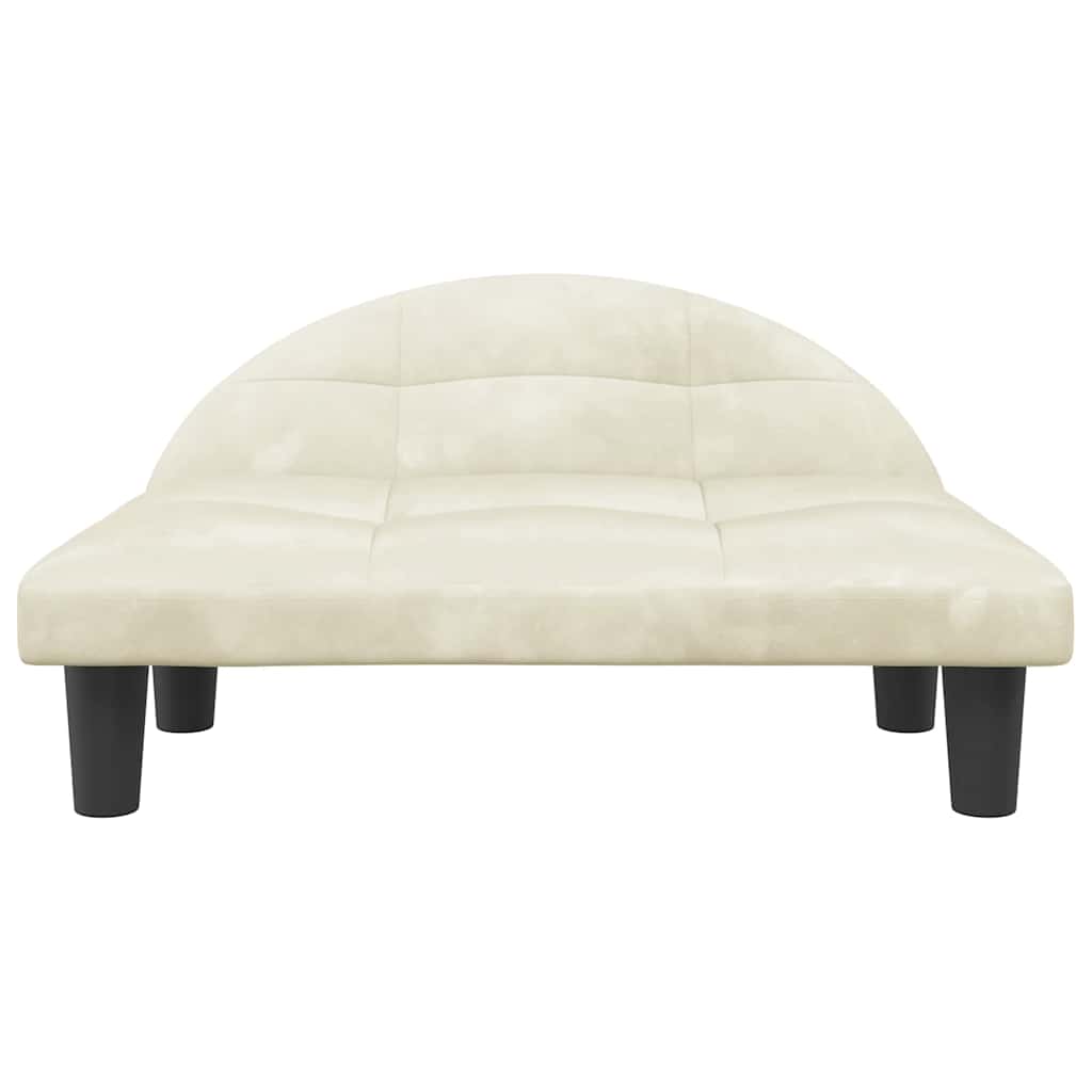 Hondenmand 70x52x30 cm fluweel crèmekleurig is nu te koop bij PeponiXL, paradijselijk wonen!