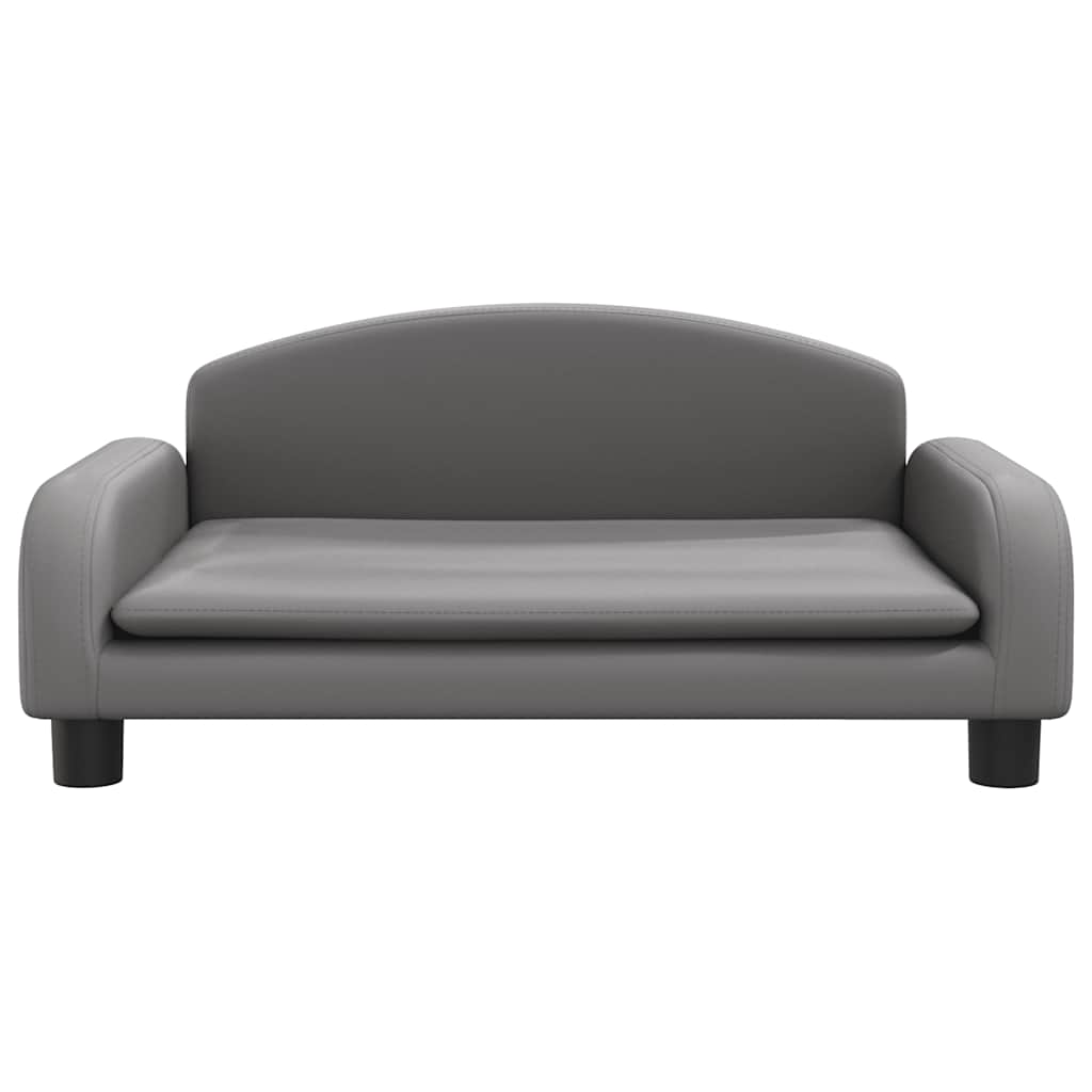 Hondenmand 70x45x30 cm kunstleer grijs is nu te koop bij PeponiXL, paradijselijk wonen!