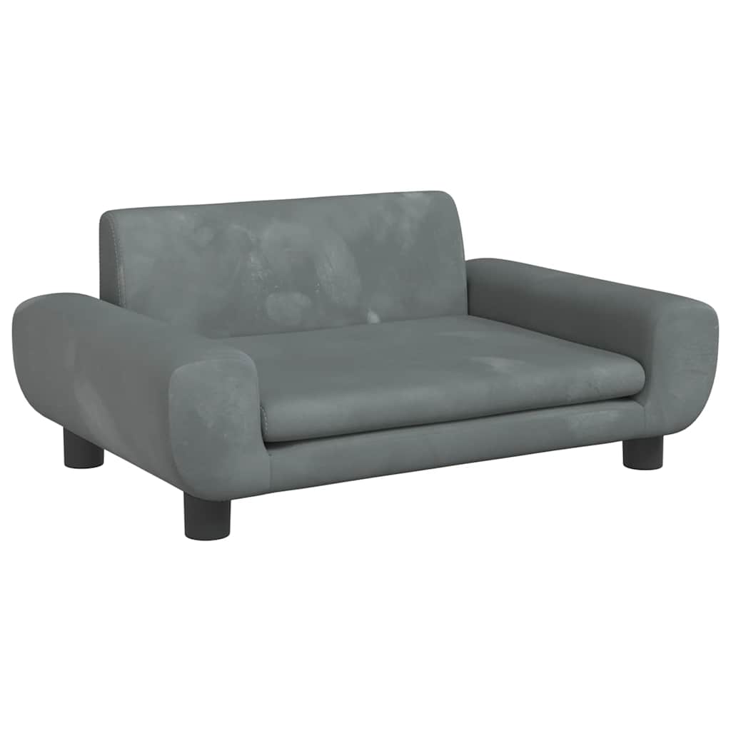 Hondenmand 70x45x33 cm fluweel donkergrijs is nu te koop bij PeponiXL, paradijselijk wonen!