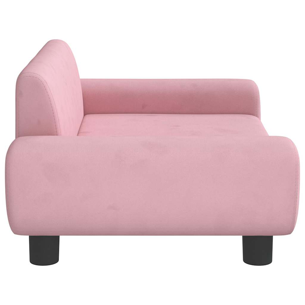 Hondenmand 70x45x33 cm fluweel roze is nu te koop bij PeponiXL, paradijselijk wonen!