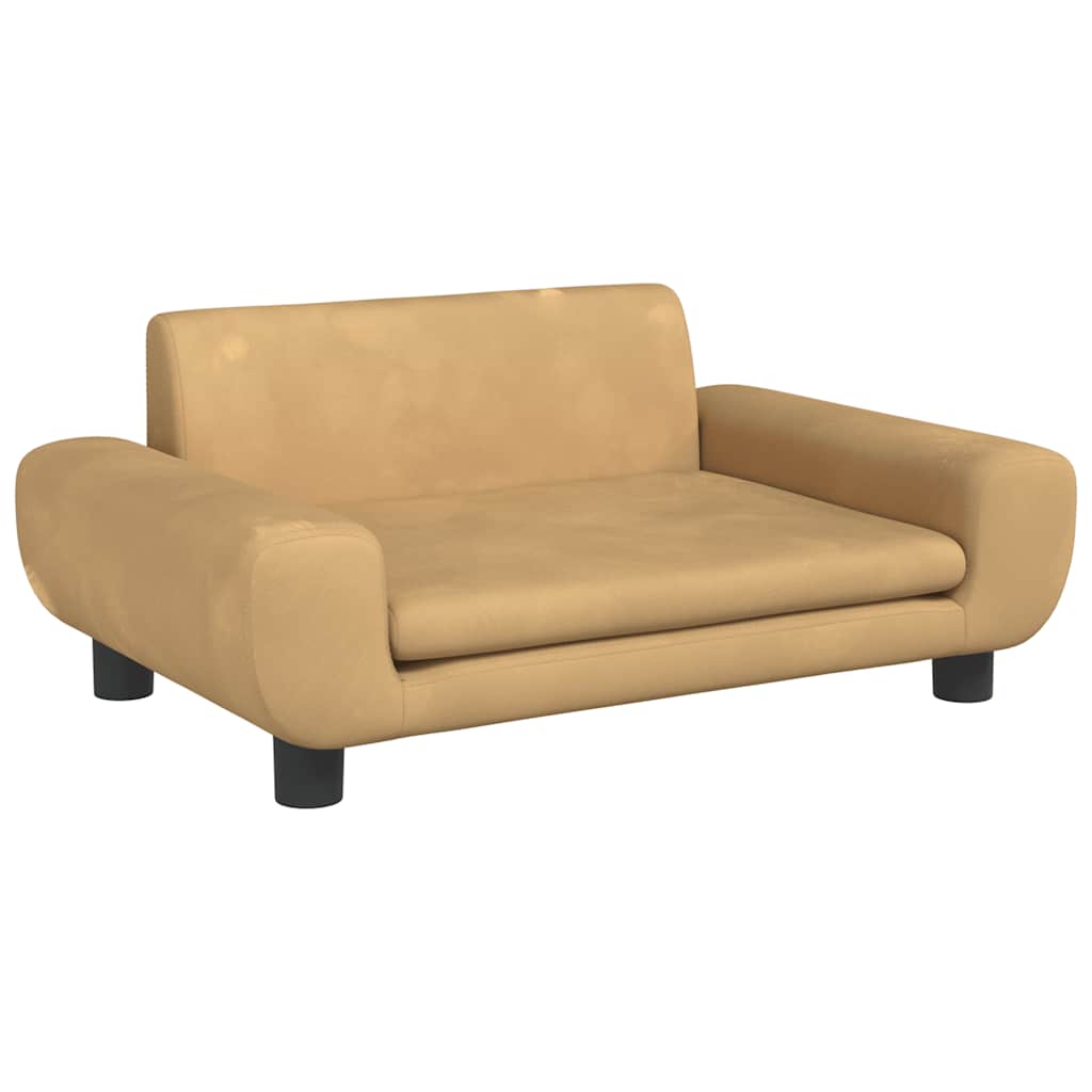 Hondenmand 70x45x33 cm fluweel bruin is nu te koop bij PeponiXL, paradijselijk wonen!