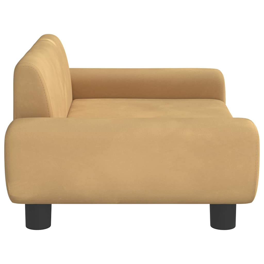 Hondenmand 70x45x33 cm fluweel bruin is nu te koop bij PeponiXL, paradijselijk wonen!