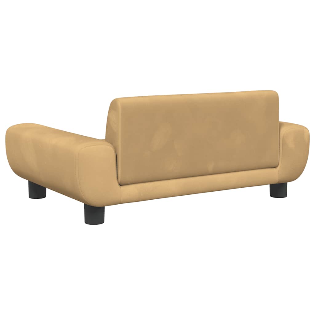 Hondenmand 70x45x33 cm fluweel bruin is nu te koop bij PeponiXL, paradijselijk wonen!