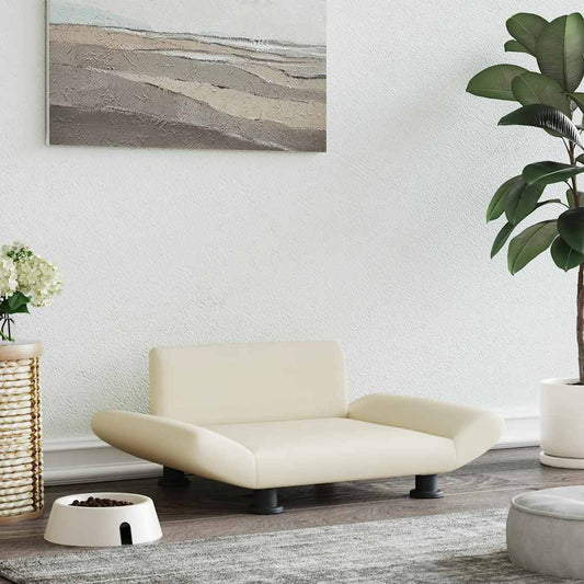 Hondenmand 70x45x28 cm kunstleer crèmekleurig is nu te koop bij PeponiXL, paradijselijk wonen!