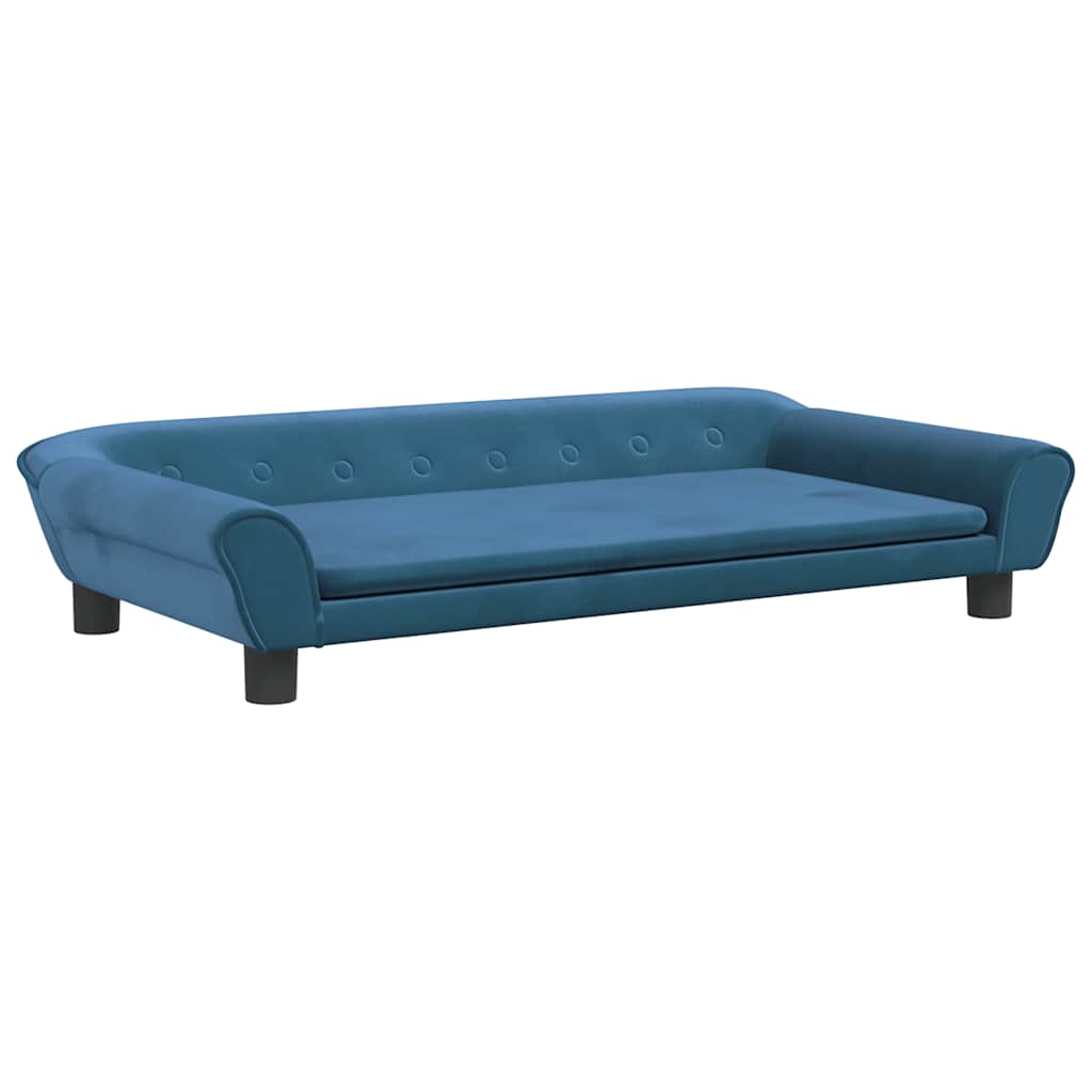 Hondenmand 100x50x21 cm fluweel blauw is nu te koop bij PeponiXL, paradijselijk wonen!