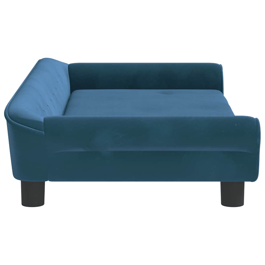 Hondenmand 100x50x21 cm fluweel blauw is nu te koop bij PeponiXL, paradijselijk wonen!