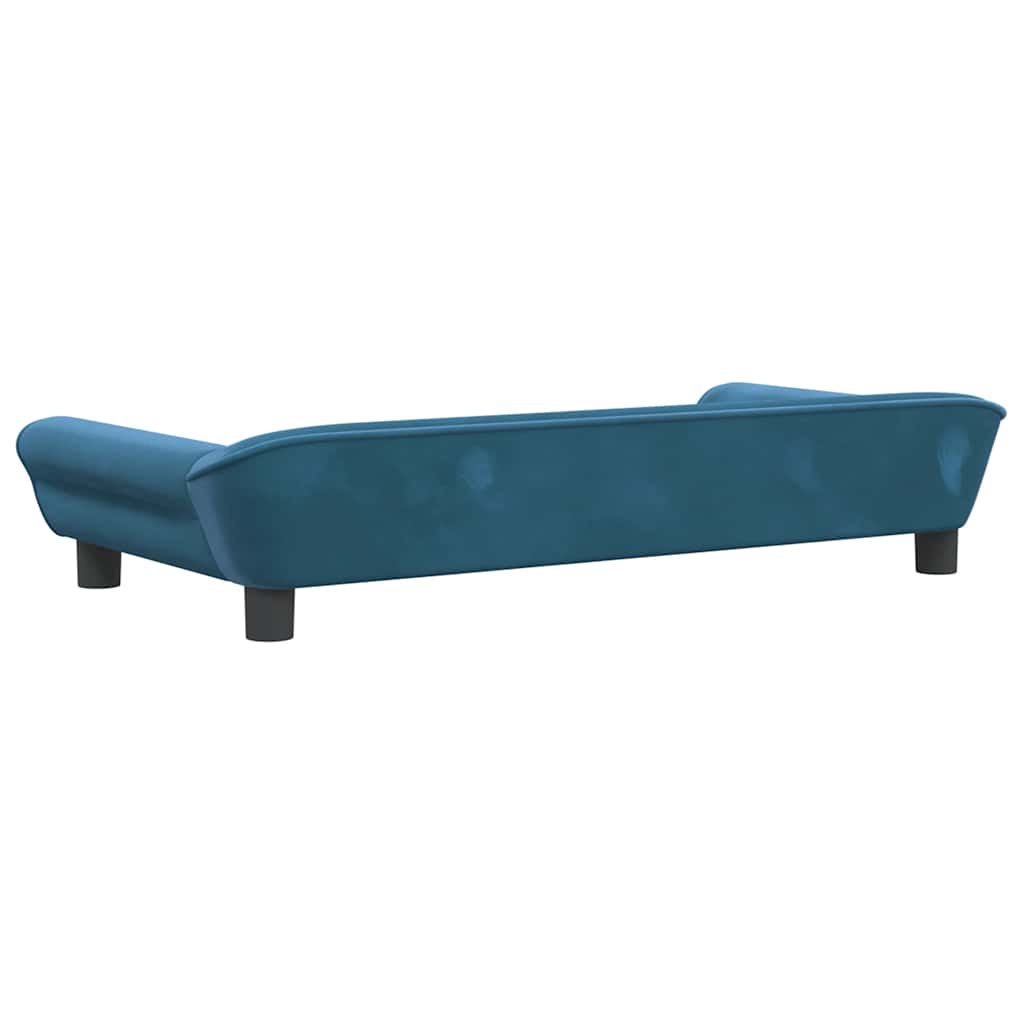 Hondenmand 100x50x21 cm fluweel blauw is nu te koop bij PeponiXL, paradijselijk wonen!