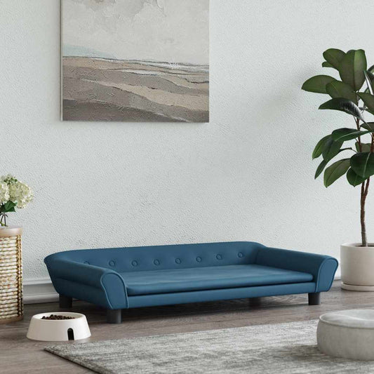 Hondenmand 100x50x21 cm fluweel blauw is nu te koop bij PeponiXL, paradijselijk wonen!