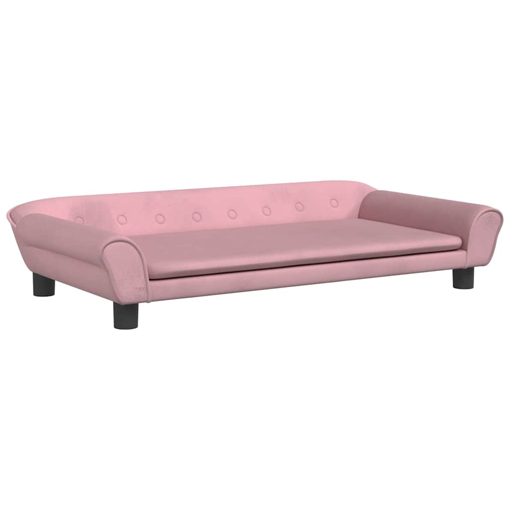 Hondenmand 100x50x21 cm fluweel roze is nu te koop bij PeponiXL, paradijselijk wonen!