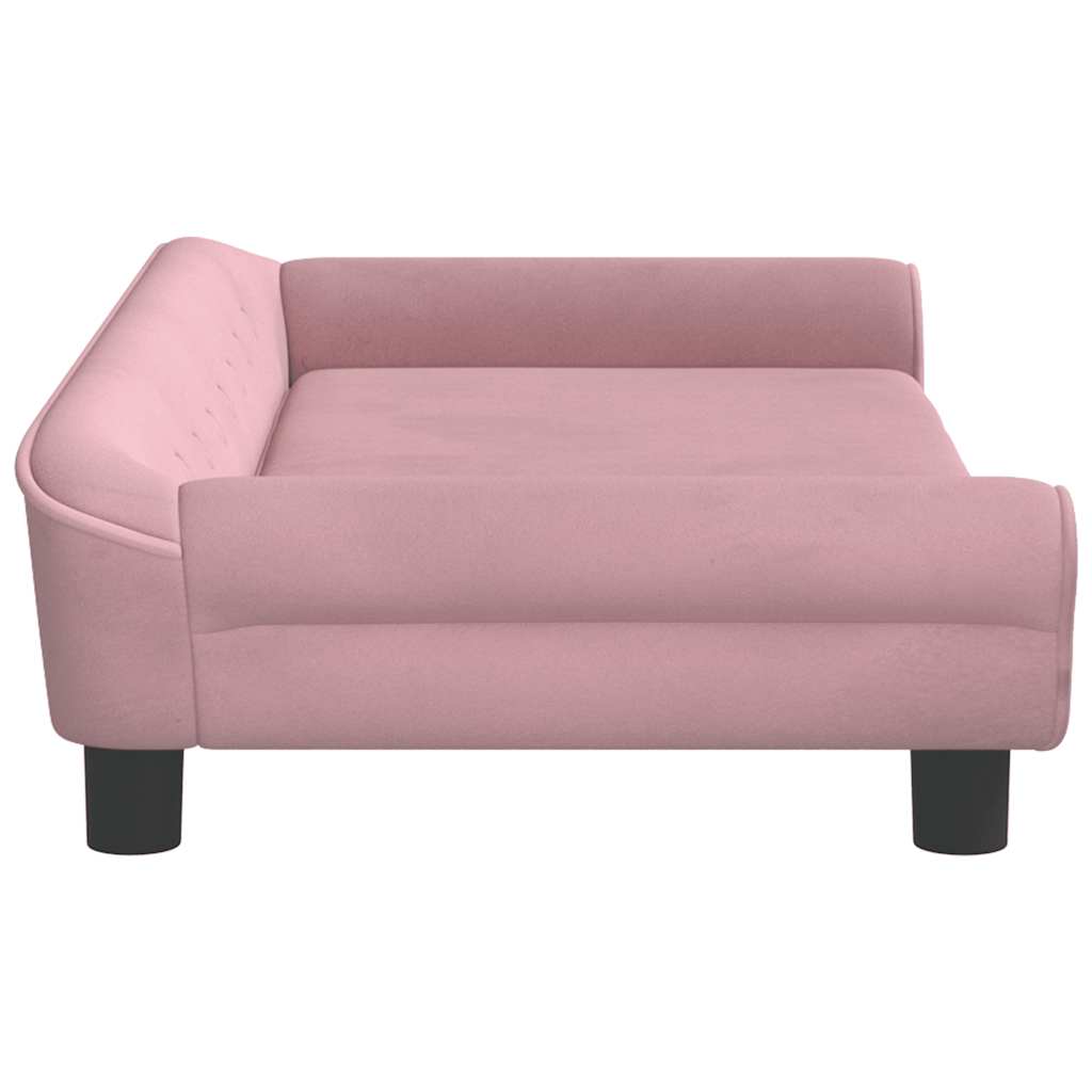 Hondenmand 100x50x21 cm fluweel roze is nu te koop bij PeponiXL, paradijselijk wonen!