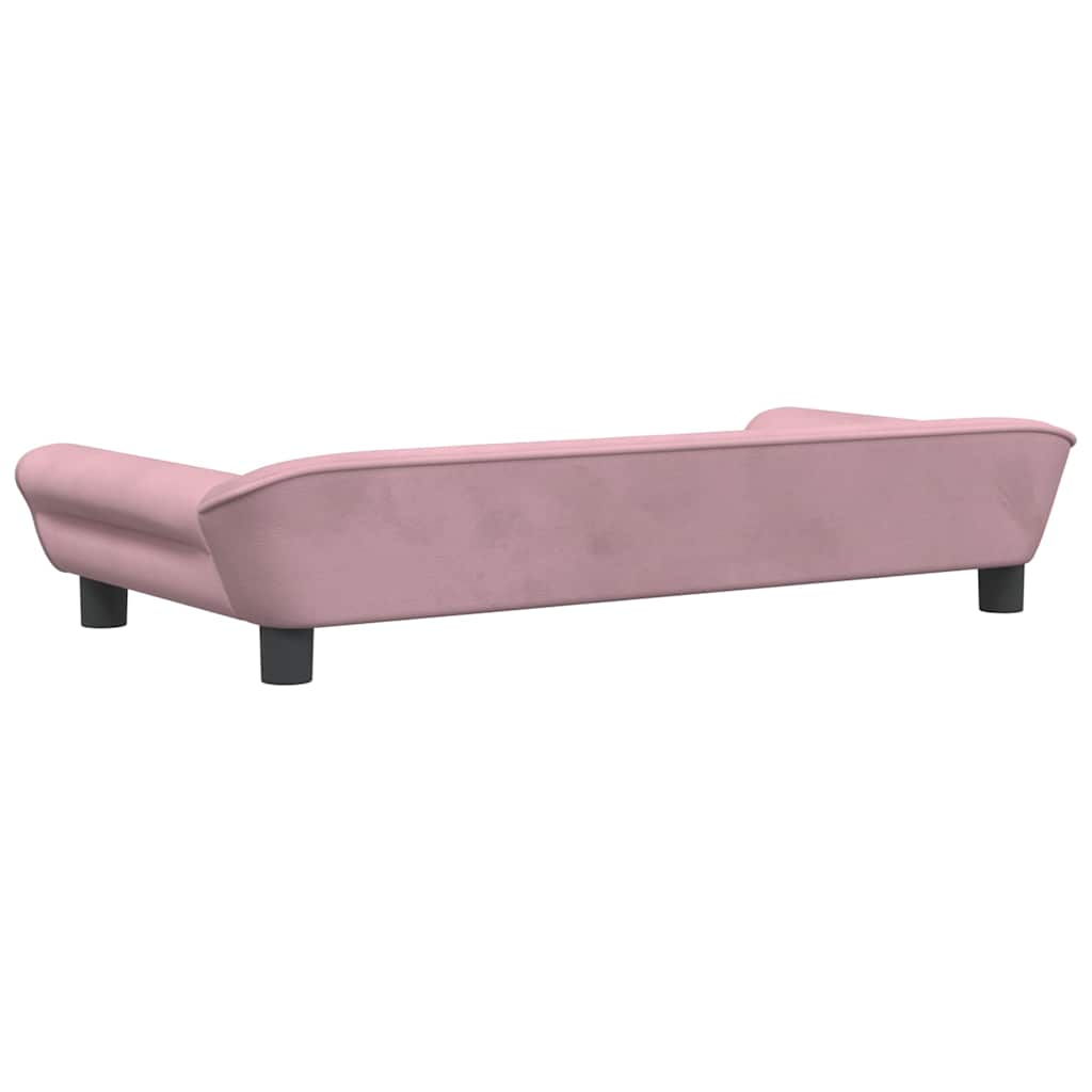Hondenmand 100x50x21 cm fluweel roze is nu te koop bij PeponiXL, paradijselijk wonen!