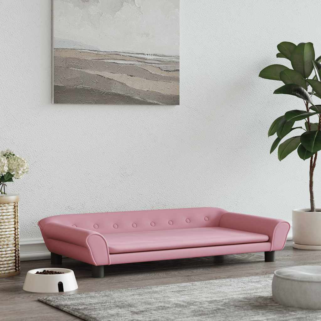 Hondenmand 100x50x21 cm fluweel roze is nu te koop bij PeponiXL, paradijselijk wonen!