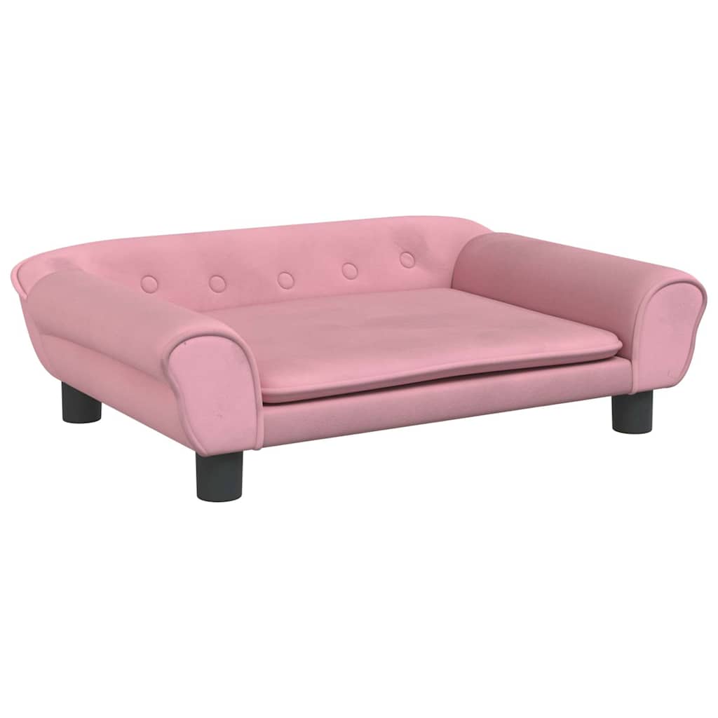 Hondenmand 70x48x22 cm fluweel roze is nu te koop bij PeponiXL, paradijselijk wonen!