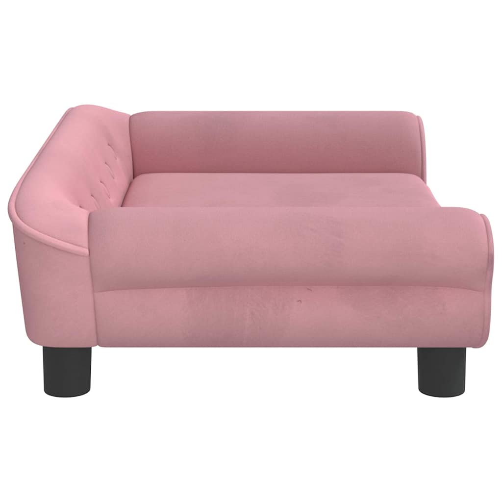 Hondenmand 70x48x22 cm fluweel roze is nu te koop bij PeponiXL, paradijselijk wonen!