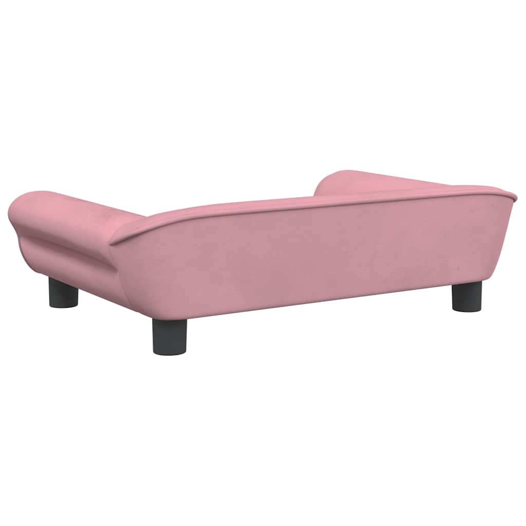 Hondenmand 70x48x22 cm fluweel roze is nu te koop bij PeponiXL, paradijselijk wonen!