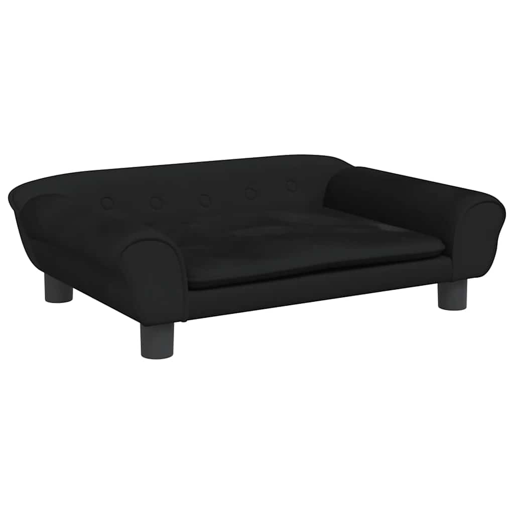 Hondenmand 70x48x22 cm fluweel zwart is nu te koop bij PeponiXL, paradijselijk wonen!