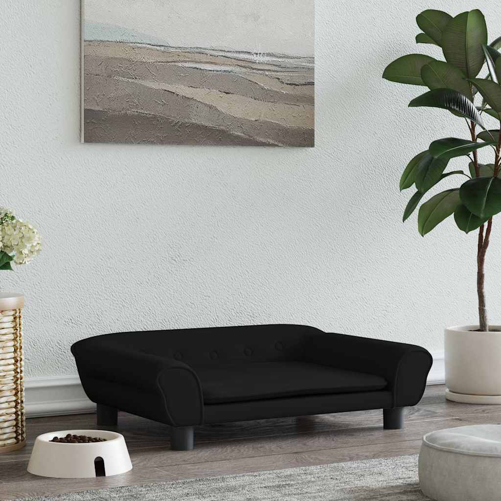Hondenmand 70x48x22 cm fluweel zwart is nu te koop bij PeponiXL, paradijselijk wonen!