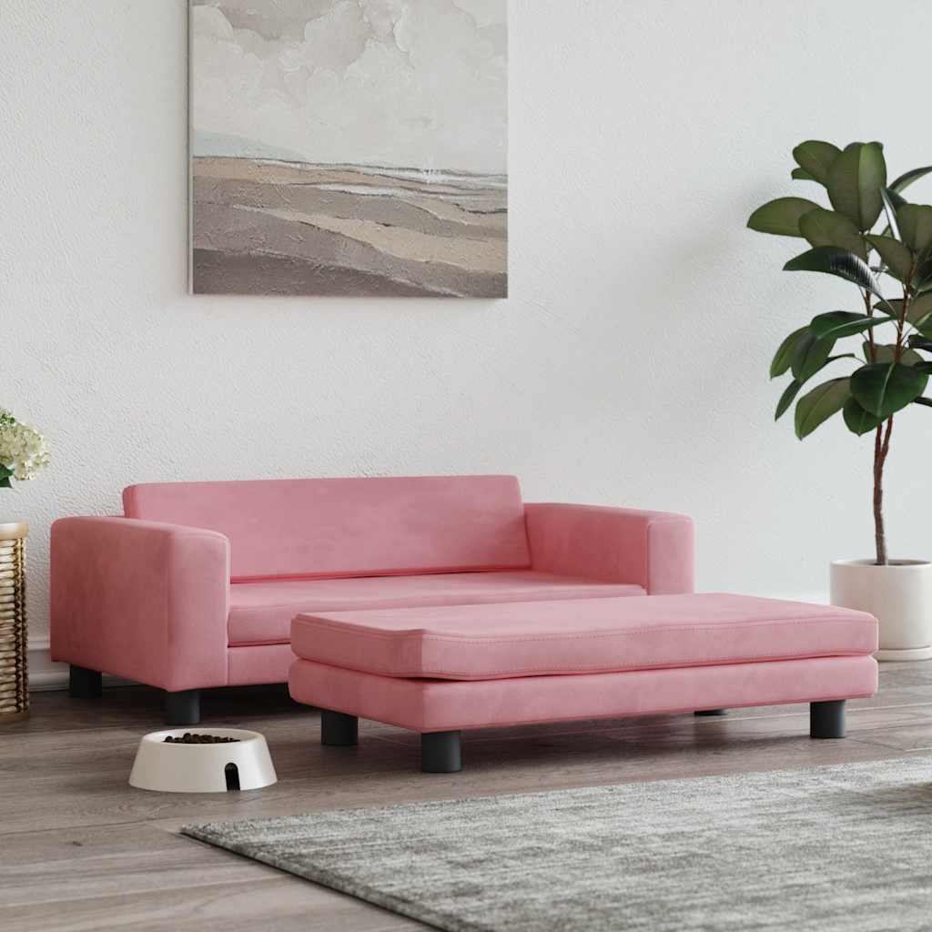 Hondenmand met verlengstuk 100x50x30 cm fluweel roze is nu te koop bij PeponiXL, paradijselijk wonen!