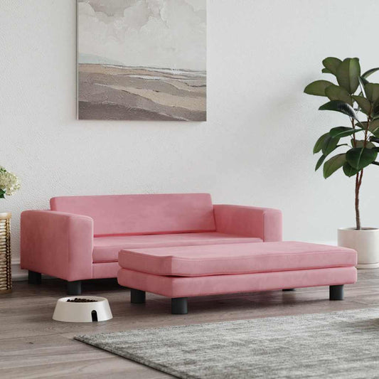 Hondenmand met verlengstuk 100x50x30 cm fluweel roze is nu te koop bij PeponiXL, paradijselijk wonen!