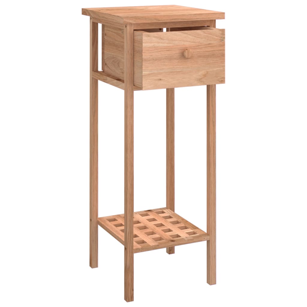 Bijzettafel met lade 25x25x60 cm walnotenhout is nu te koop bij PeponiXL, paradijselijk wonen!