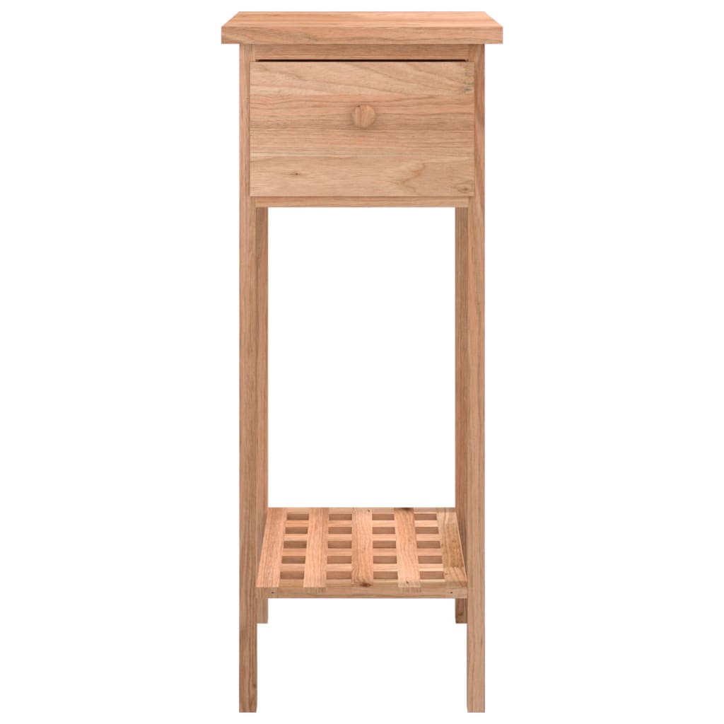 Bijzettafel met lade 25x25x60 cm walnotenhout is nu te koop bij PeponiXL, paradijselijk wonen!