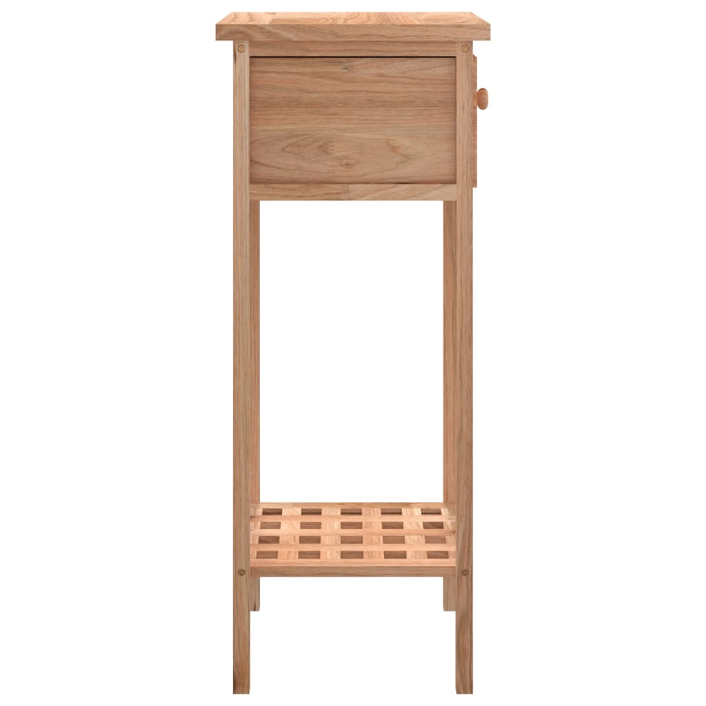Bijzettafel met lade 25x25x60 cm walnotenhout is nu te koop bij PeponiXL, paradijselijk wonen!