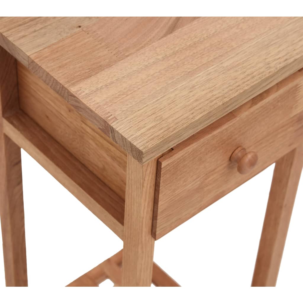 Bijzettafel met lade 25x25x60 cm walnotenhout is nu te koop bij PeponiXL, paradijselijk wonen!