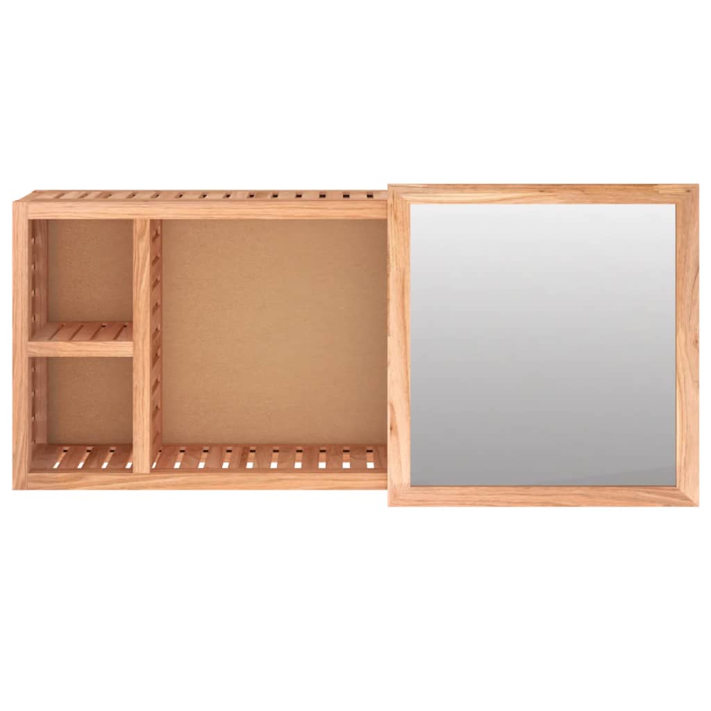 Spiegelkast 80x17x34 cm massief walnotenhout is nu te koop bij PeponiXL, paradijselijk wonen!
