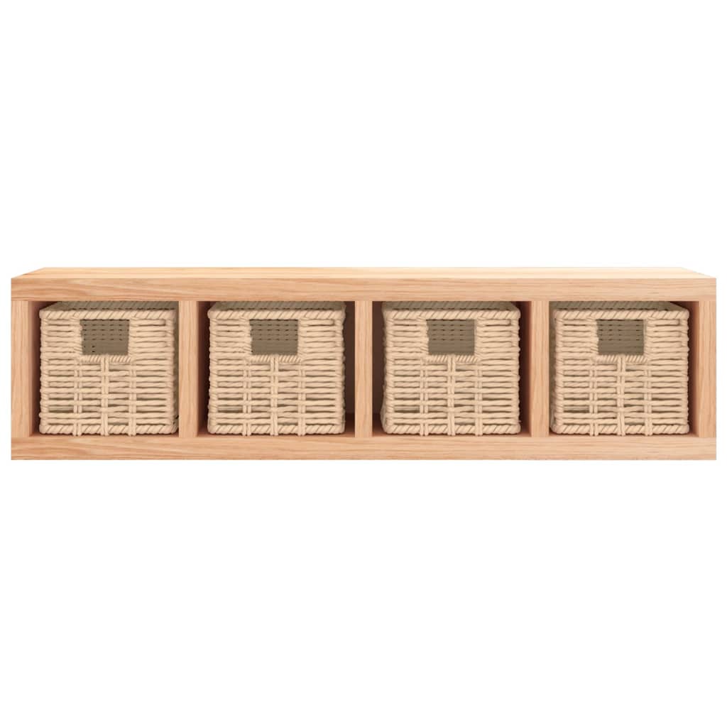 Wandschap met manden 62x18x16 cm massief walnotenhout is nu te koop bij PeponiXL, paradijselijk wonen!