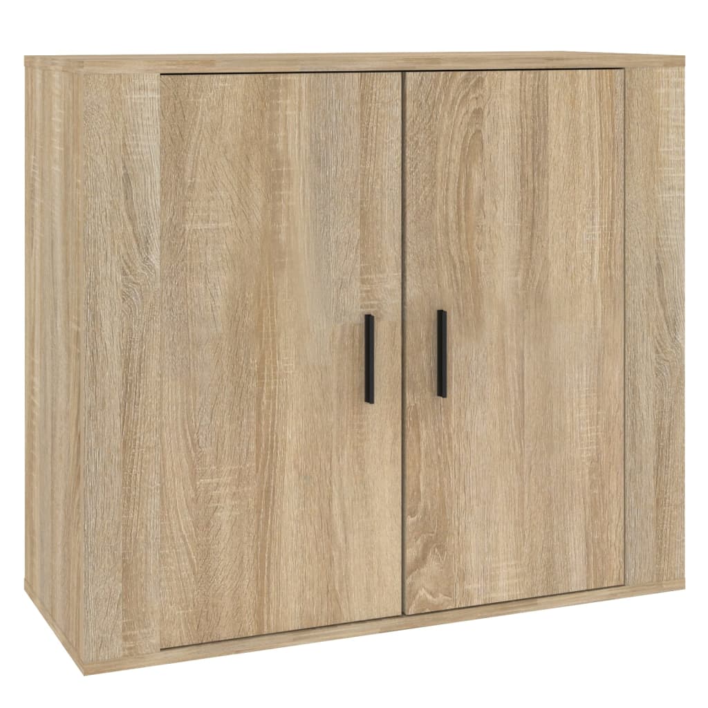 Dressoir 80x33x70 cm bewerkt hout sonoma eikenkleurig is nu te koop bij PeponiXL, paradijselijk wonen!