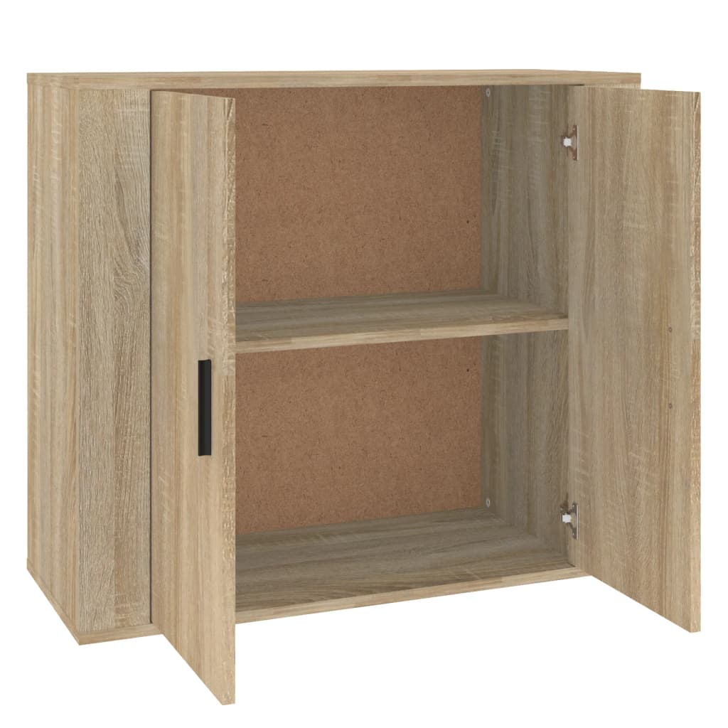Dressoir 80x33x70 cm bewerkt hout sonoma eikenkleurig is nu te koop bij PeponiXL, paradijselijk wonen!