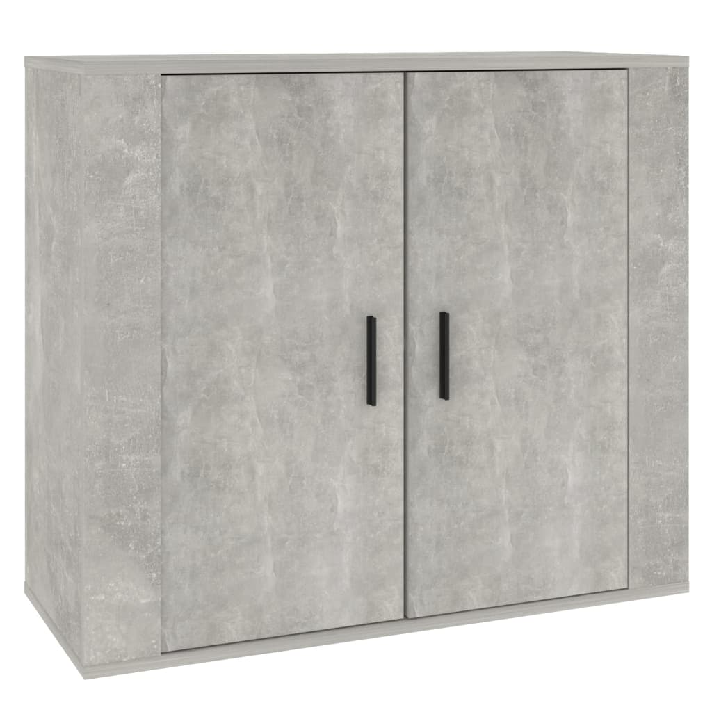 Dressoir 80x33x70 cm bewerkt hout betongrijs is nu te koop bij PeponiXL, paradijselijk wonen!