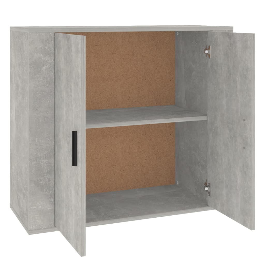 Dressoir 80x33x70 cm bewerkt hout betongrijs is nu te koop bij PeponiXL, paradijselijk wonen!