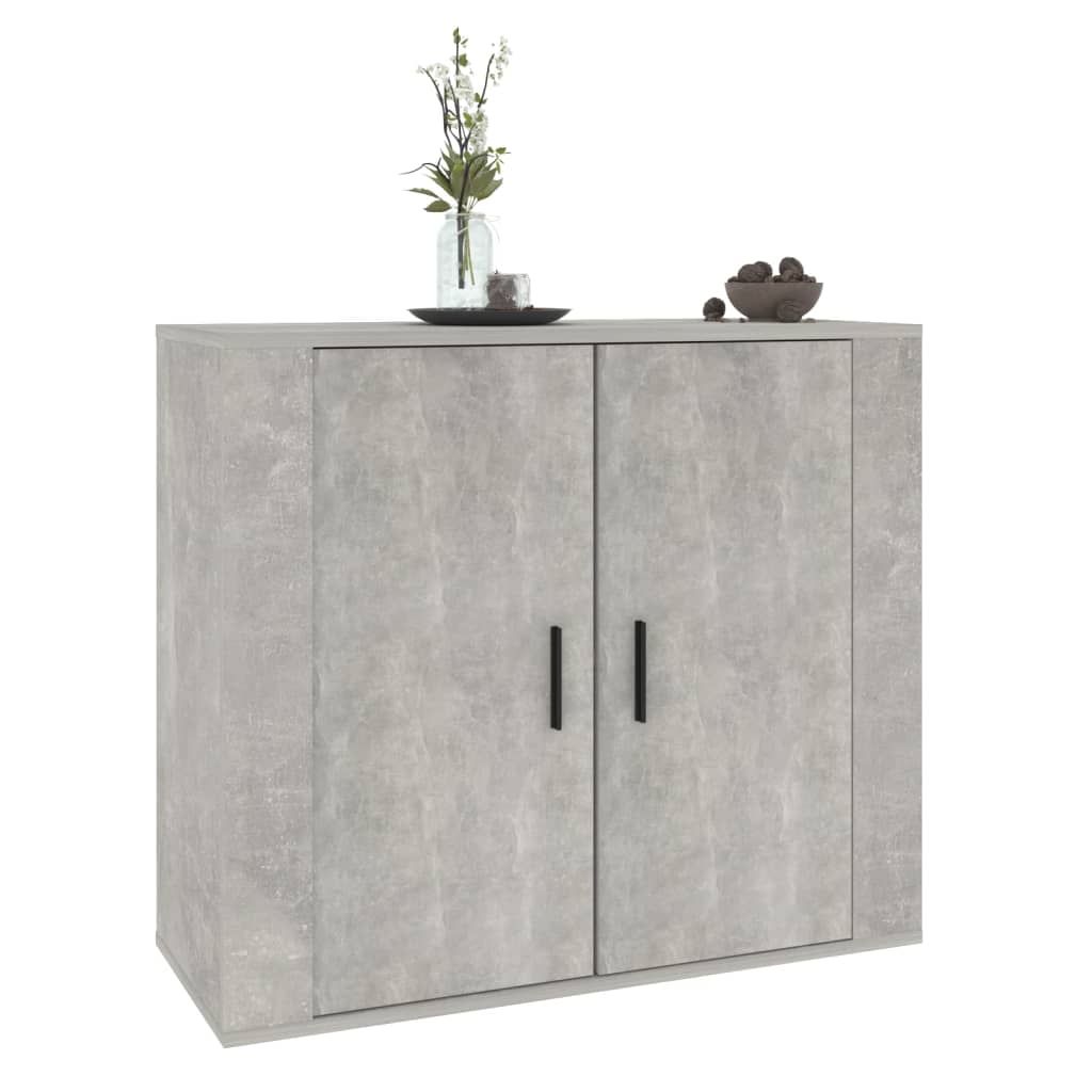 Dressoir 80x33x70 cm bewerkt hout betongrijs is nu te koop bij PeponiXL, paradijselijk wonen!