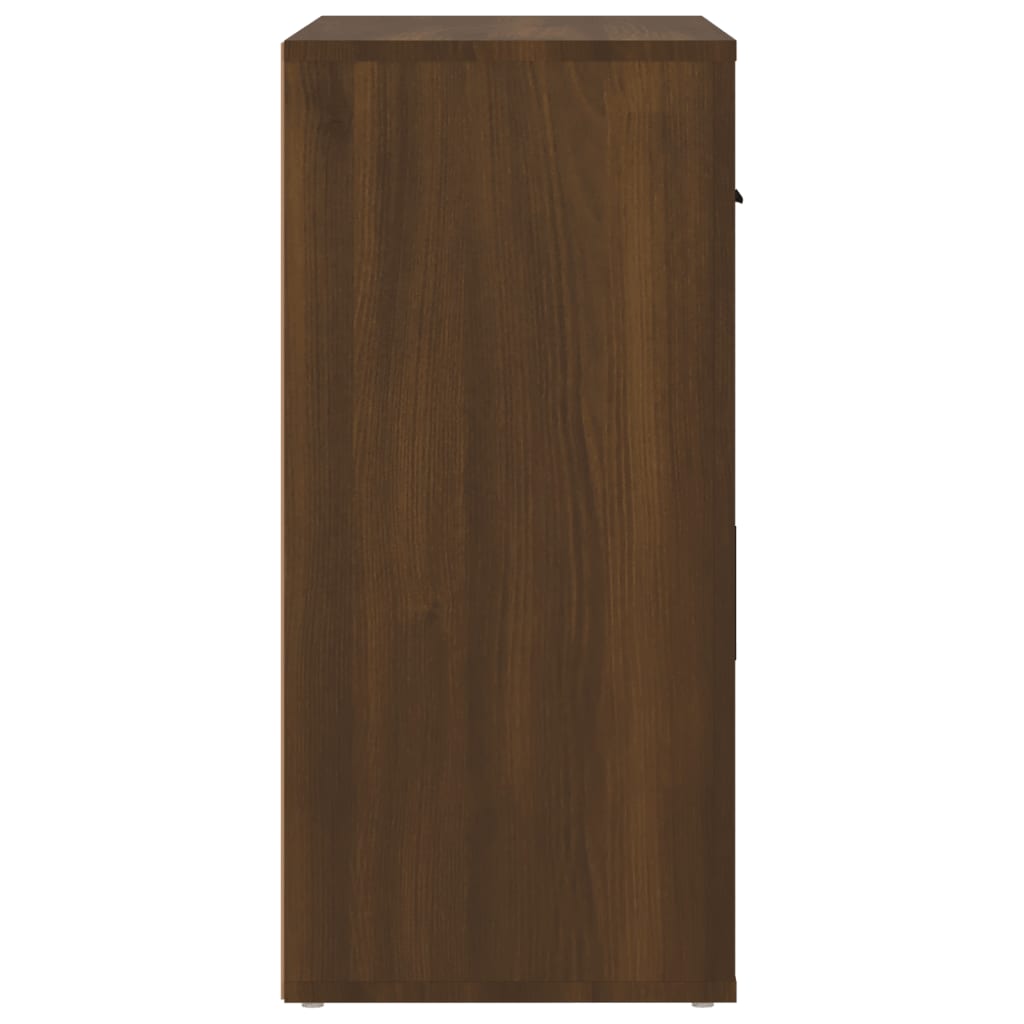 Dressoir 80x33x70 cm bewerkt hout bruin eikenkleur is nu te koop bij PeponiXL, paradijselijk wonen!