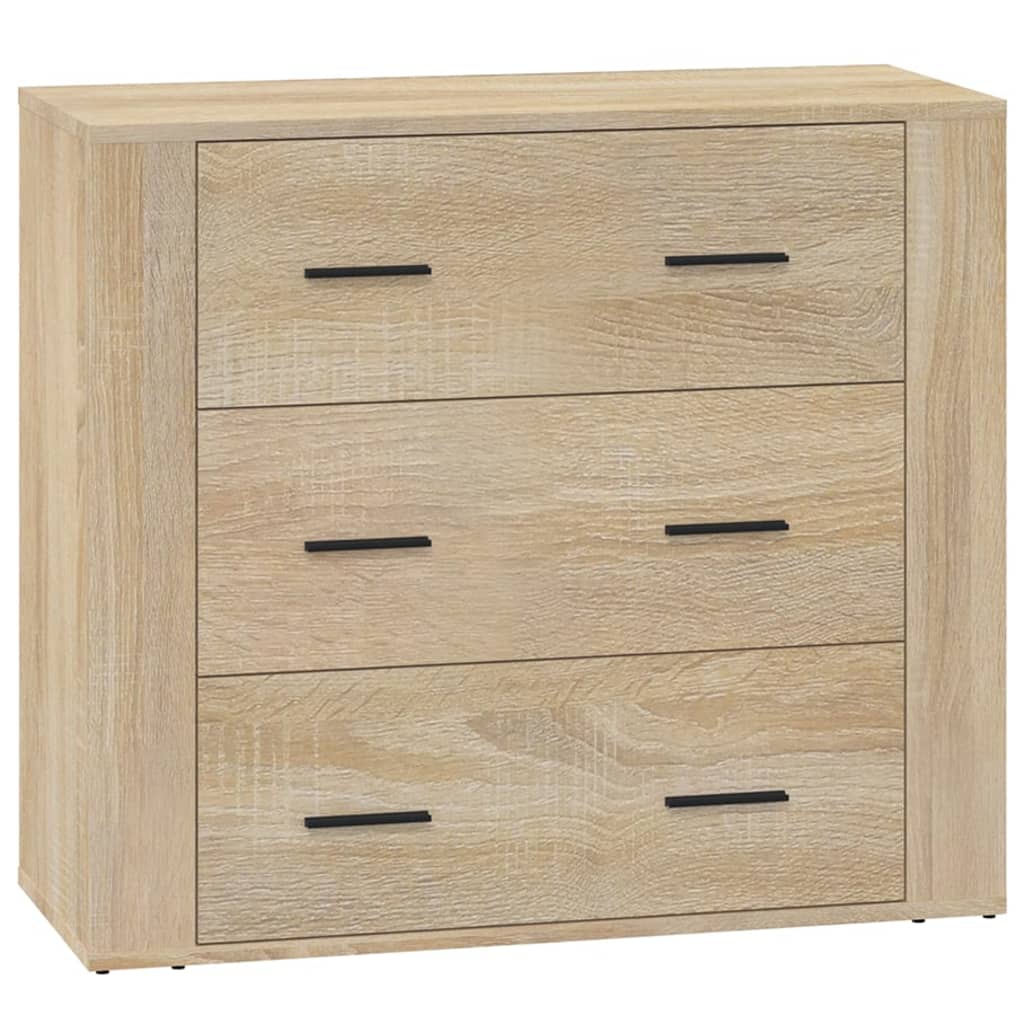 Dressoir 80x33x70 cm bewerkt hout sonoma eikenkleurig is nu te koop bij PeponiXL, paradijselijk wonen!