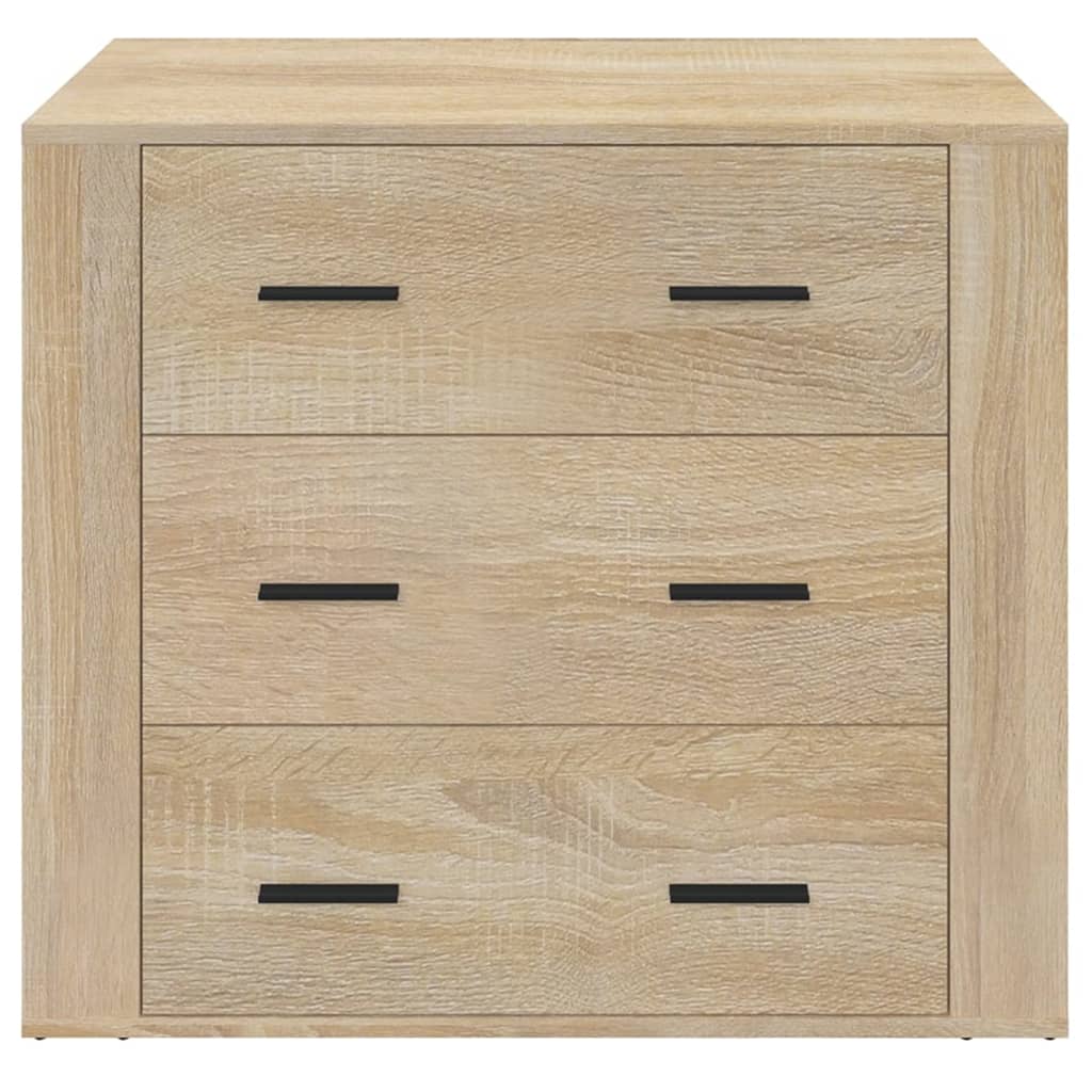 Dressoir 80x33x70 cm bewerkt hout sonoma eikenkleurig is nu te koop bij PeponiXL, paradijselijk wonen!
