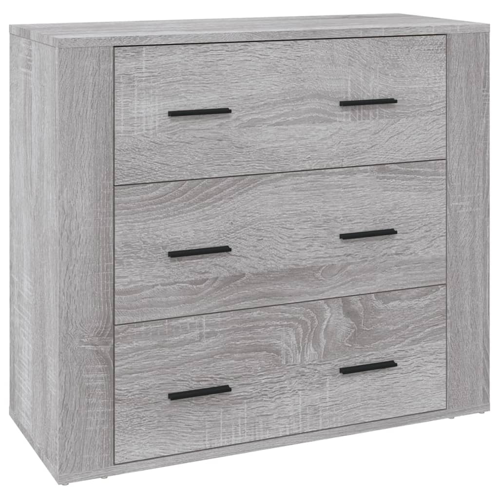 Dressoir 80x33x70 cm bewerkt hout grijs sonoma eikenkleurig is nu te koop bij PeponiXL, paradijselijk wonen!