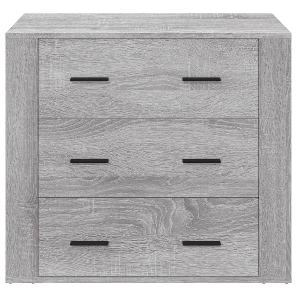 Dressoir 80x33x70 cm bewerkt hout grijs sonoma eikenkleurig is nu te koop bij PeponiXL, paradijselijk wonen!