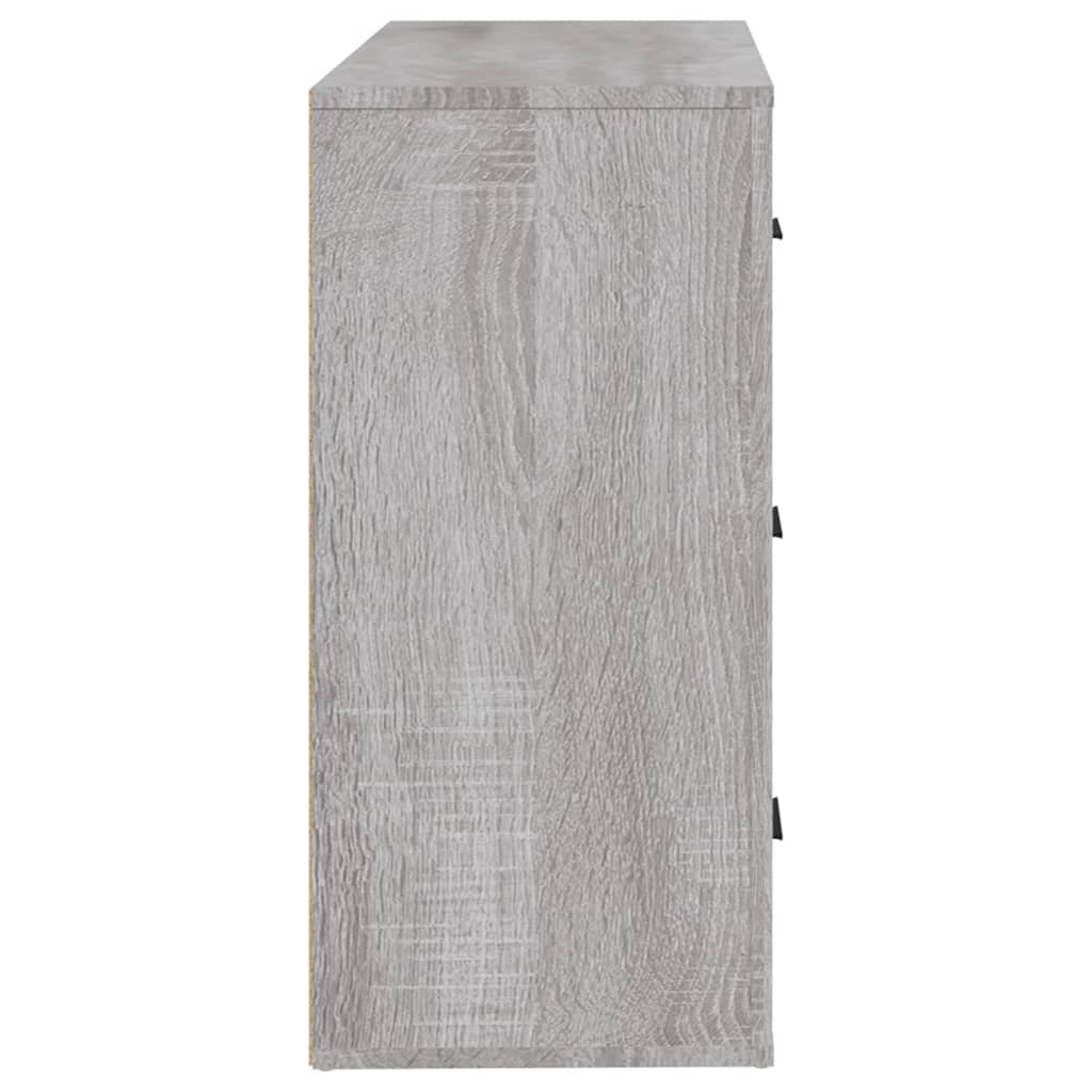 Dressoir 80x33x70 cm bewerkt hout grijs sonoma eikenkleurig is nu te koop bij PeponiXL, paradijselijk wonen!