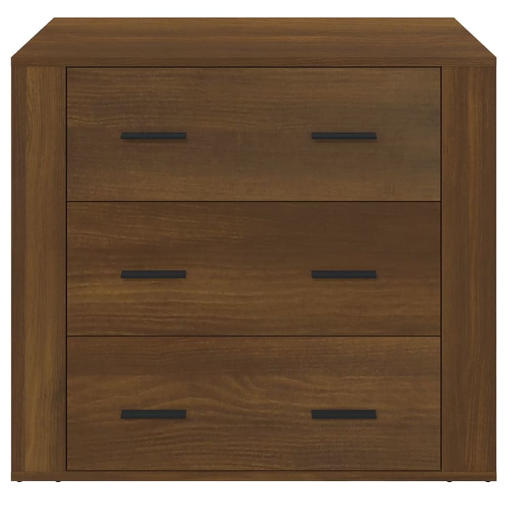 Dressoir 80x33x70 cm bewerkt hout bruin eikenkleur is nu te koop bij PeponiXL, paradijselijk wonen!
