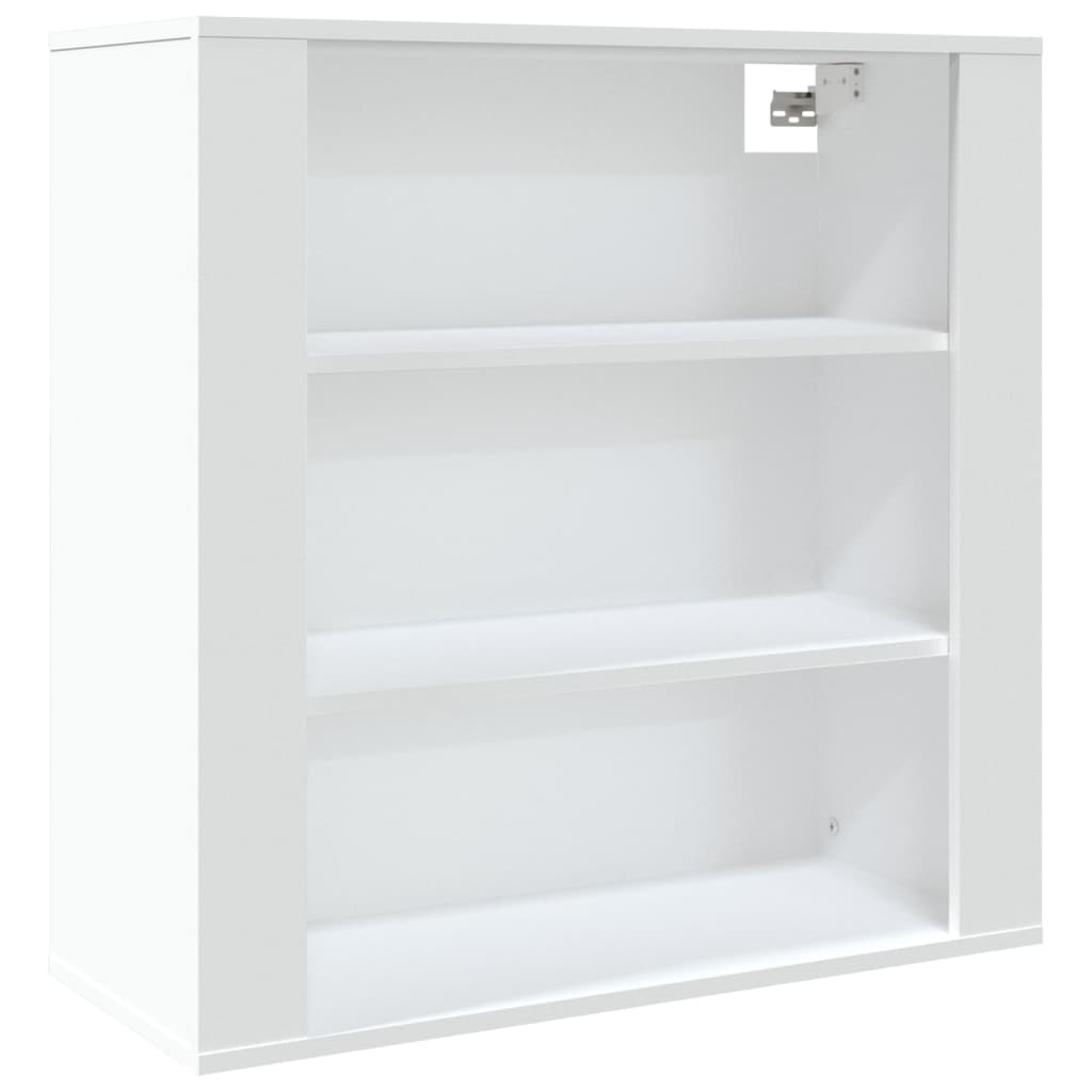 Wandkast 80x33x80 cm bewerkt hout wit is nu te koop bij PeponiXL, paradijselijk wonen!