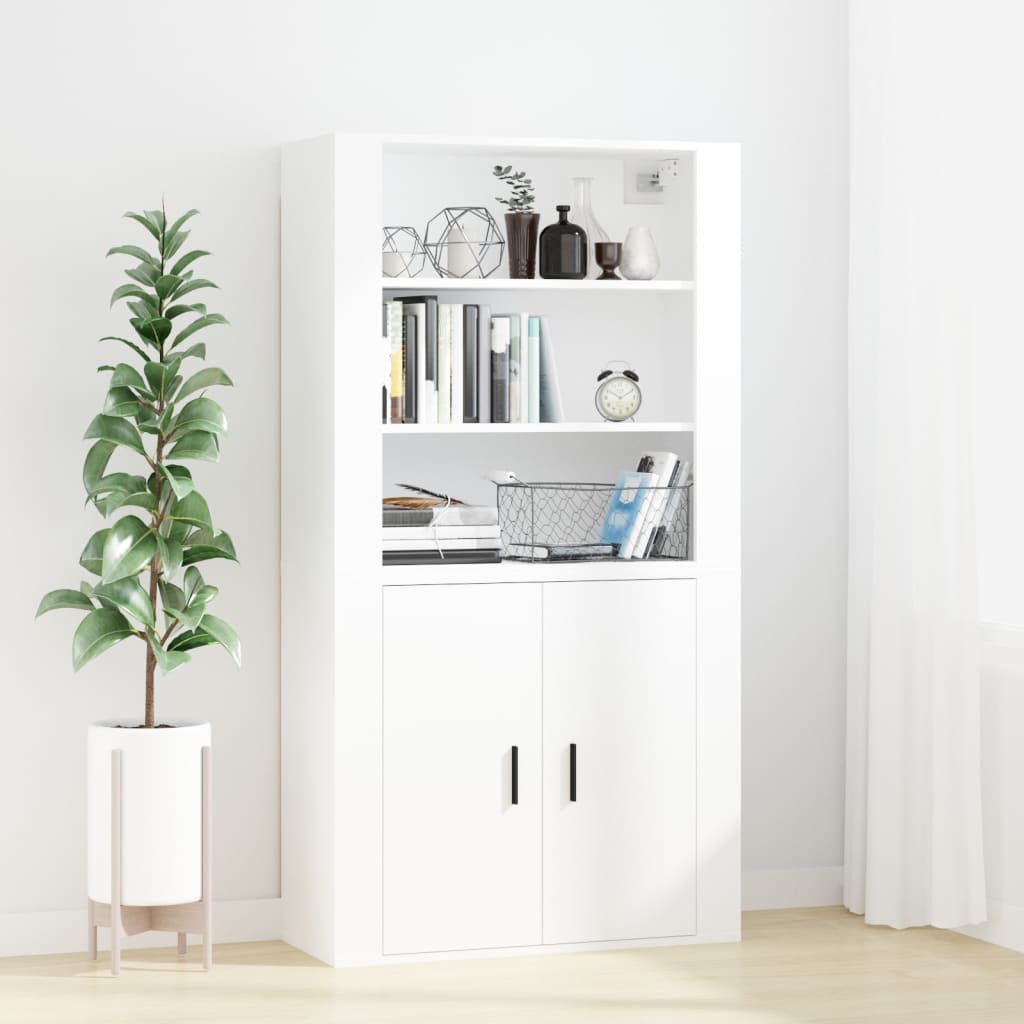 Wandkast 80x33x80 cm bewerkt hout wit is nu te koop bij PeponiXL, paradijselijk wonen!